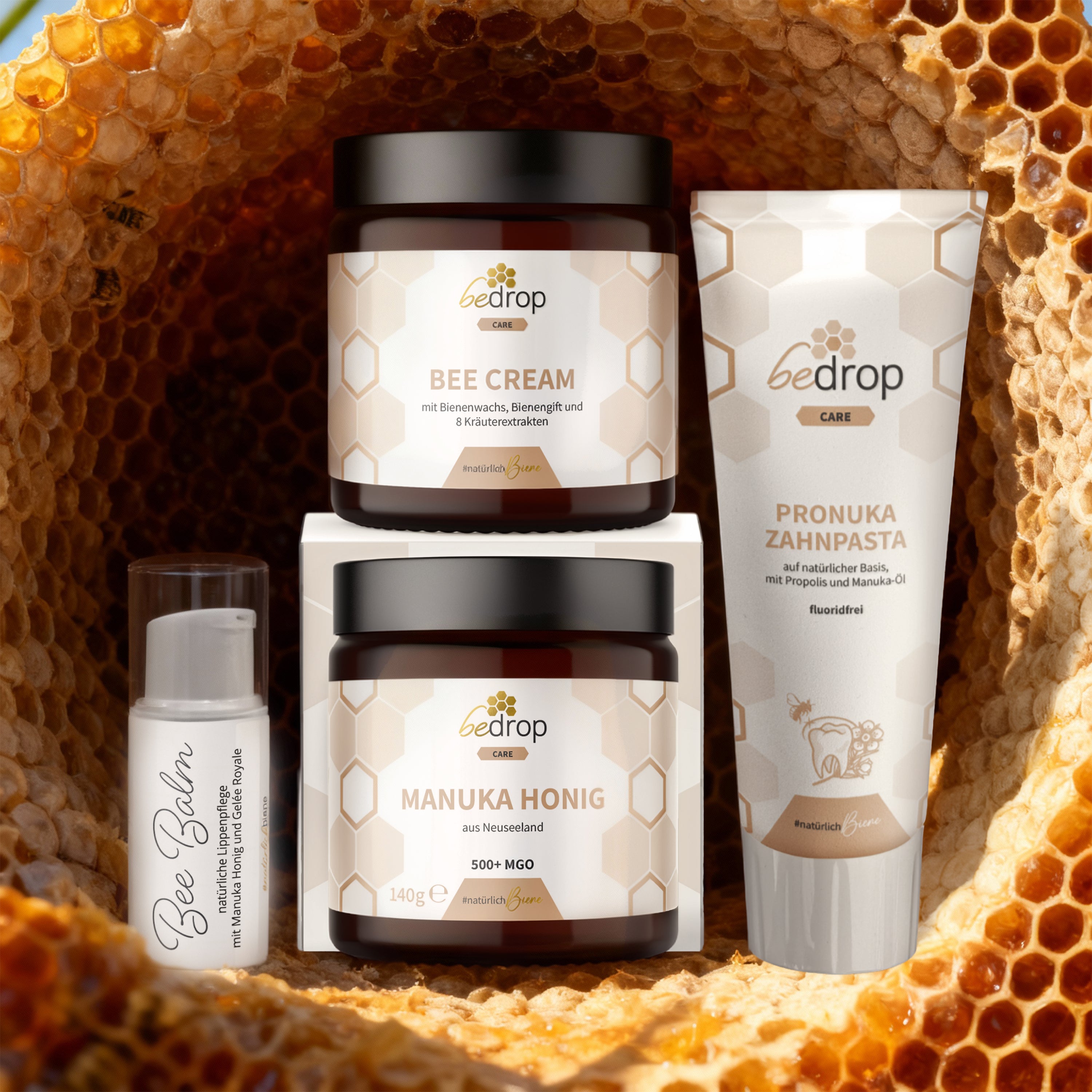 Set Bestseller | Crema de Abeja, Tintura de Propóleo sin alcohol & Jabón de Miel de Propóleo