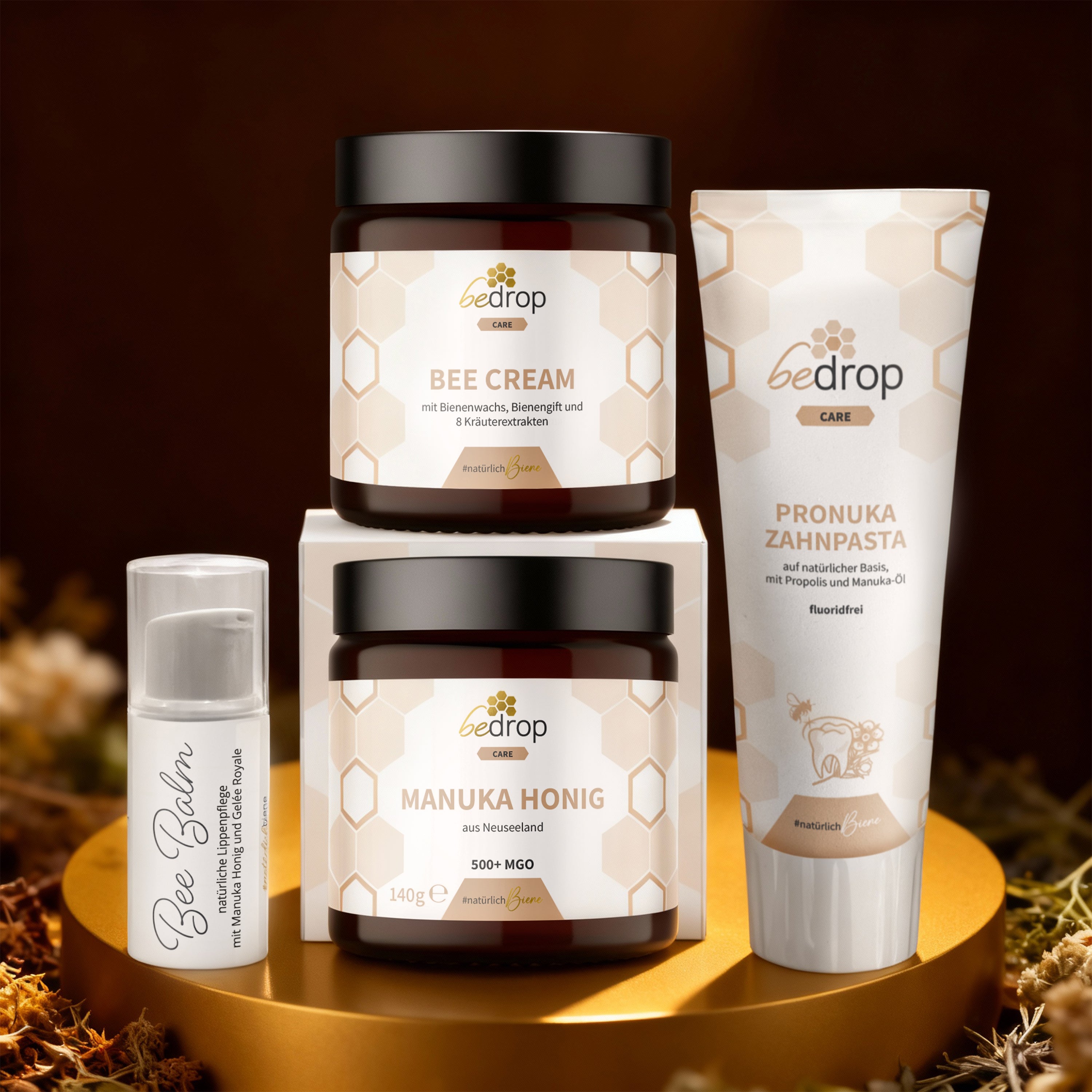 Set Bestseller | Crema de Abeja, Tintura de Propóleo sin alcohol & Jabón de Miel de Propóleo
