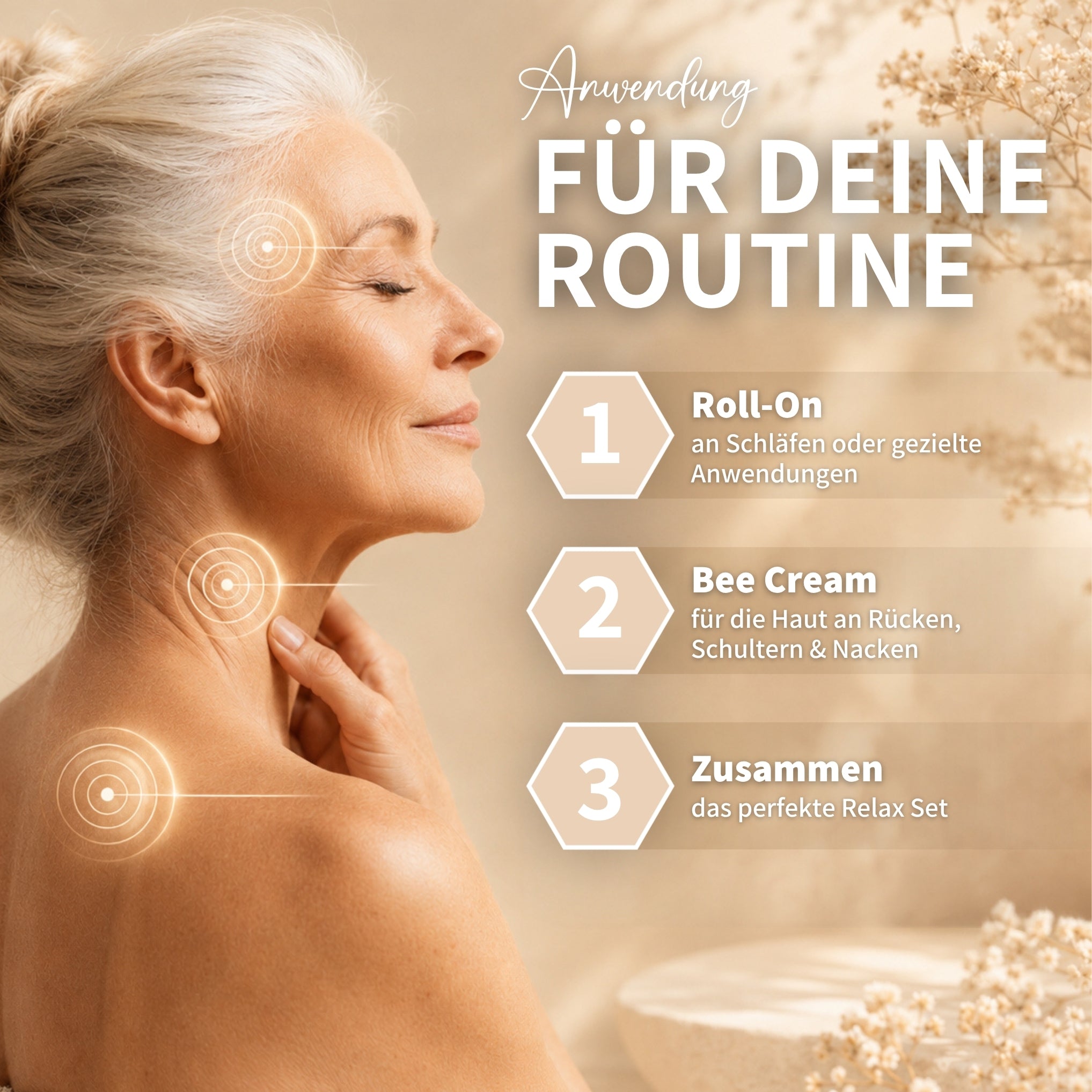 Set de relajación con veneno de abeja: Bee Cream + Api Relax Roll On para una relajación refrescante
