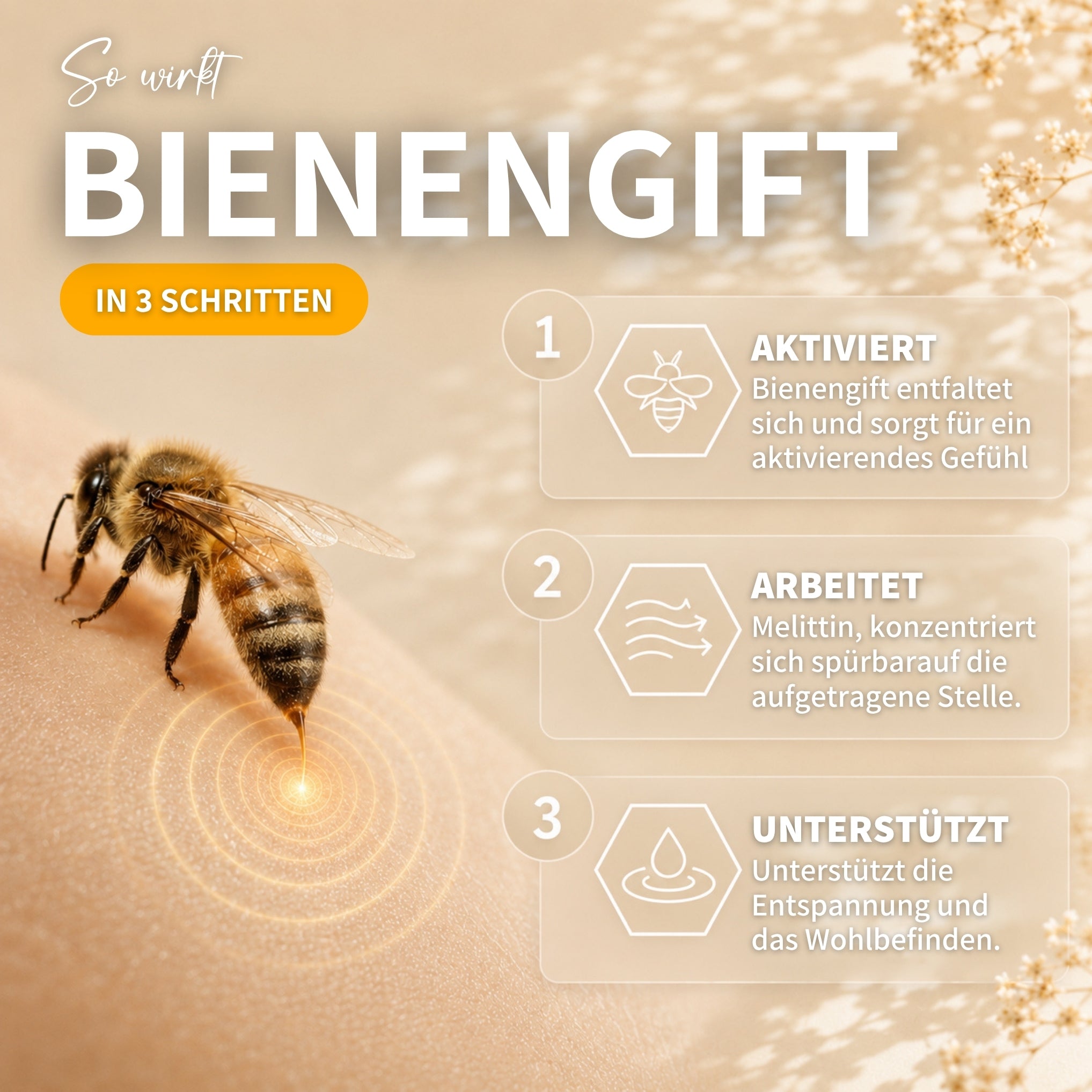 Set de relajación con veneno de abeja: Bee Cream + Api Relax Roll On para una relajación refrescante