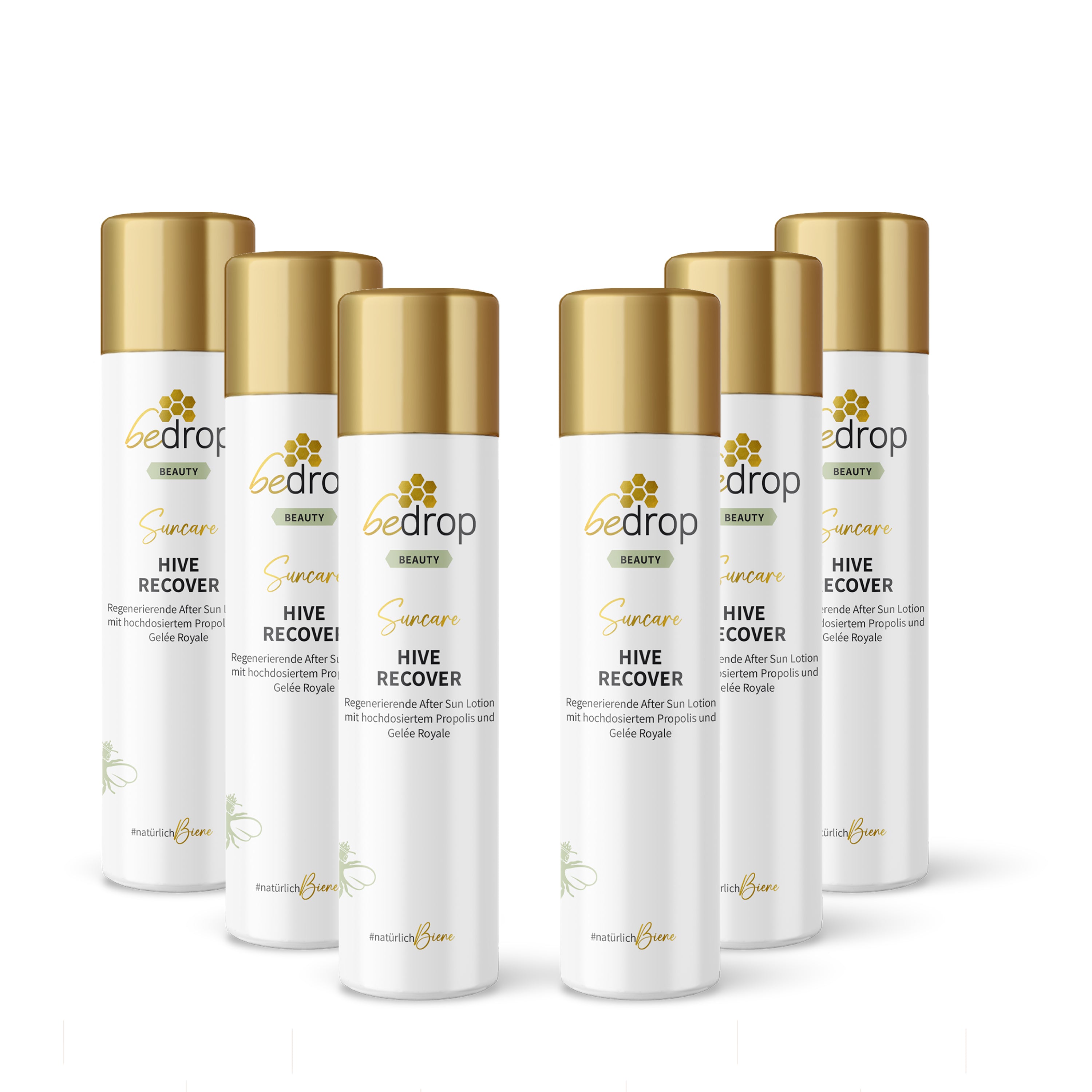 Lote: 6x HIVE RECOVER - loción regeneradora para después del sol con altas dosis de jalea real y propóleo - 200ml