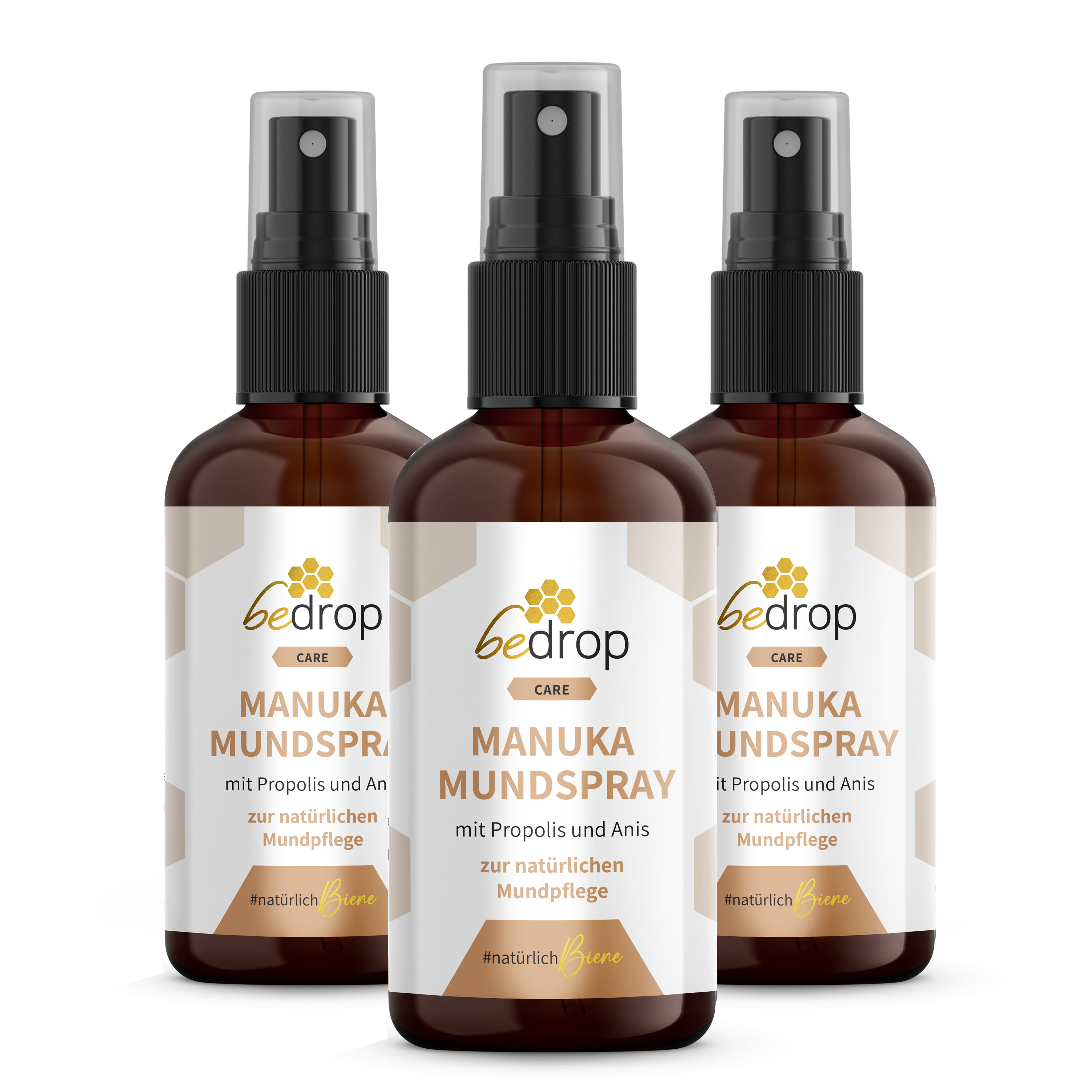 Lote: 3 sprays de propóleo para la garganta y la boca con miel de manuka y anís - 30 ml en lote de 3