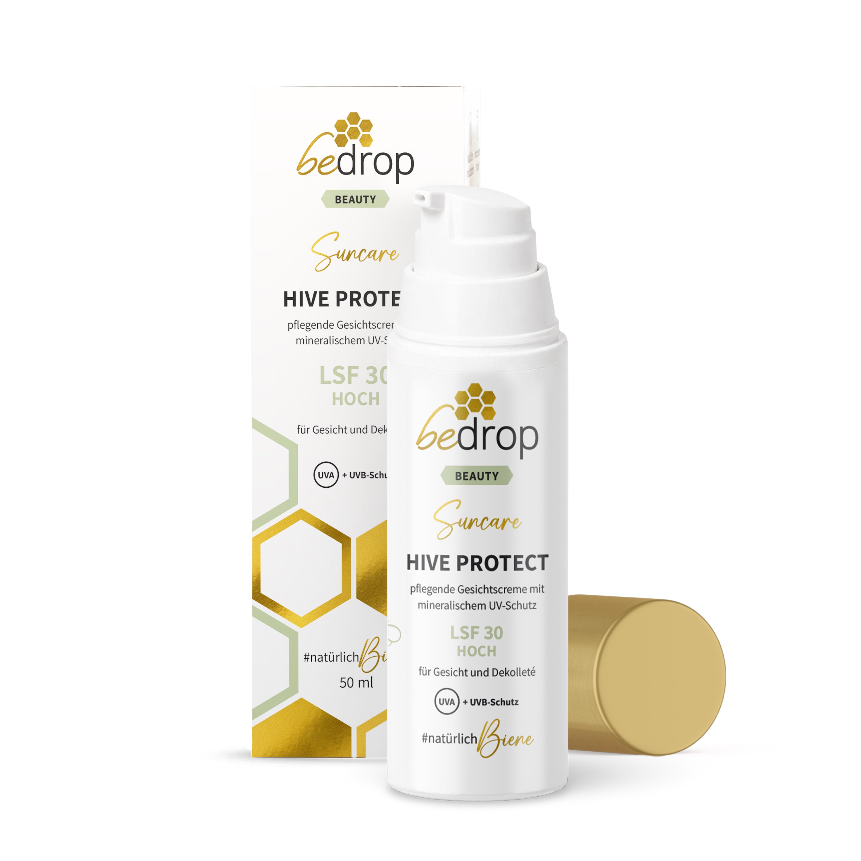 HIVE PROTECT SPF 30 - Crema solar para el rostro y el escote con protección mineral contra los rayos UVA y UVB - 50 ml