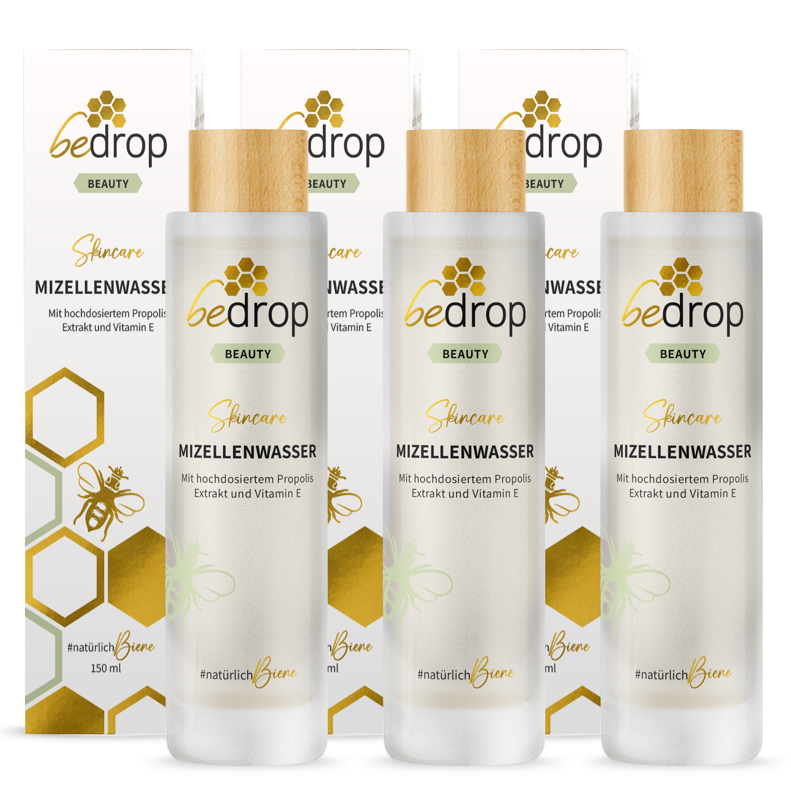 Lote: 3x AGUA MICELL / TÓNICO con extracto de própolis de alta calidad - 3x 150ml