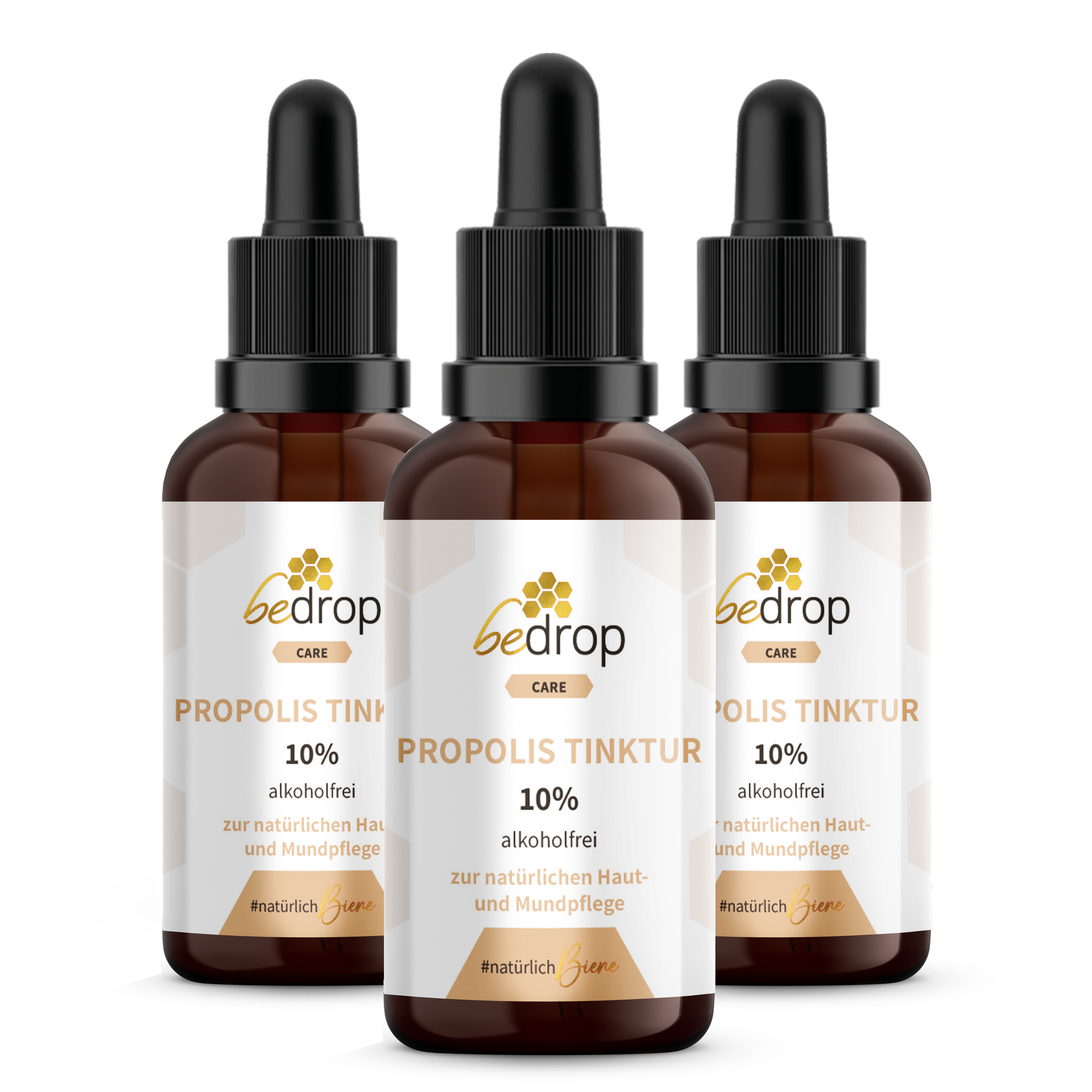 Estuche: 3x tintura de propóleo (sin alcohol y soluble en agua) - 30ml en un set de 3