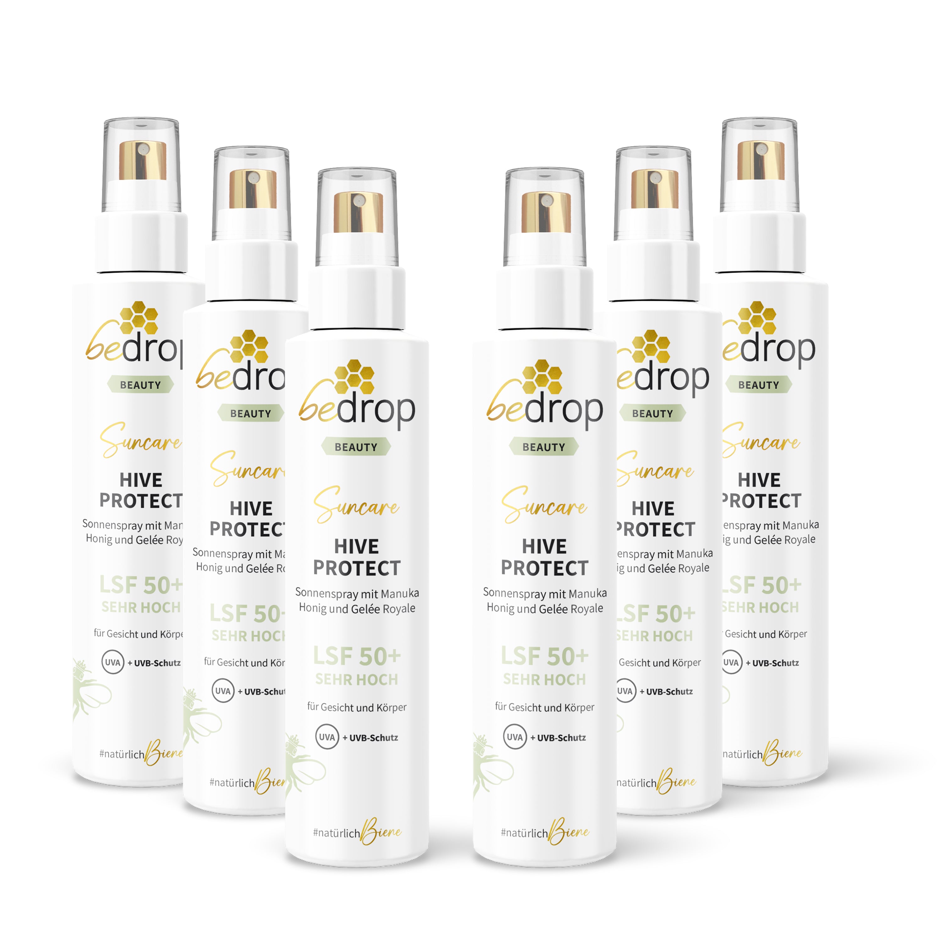 Lote: 3x HIVE PROTECT SPF 50+ - Spray solar con miel de manuka y jalea real - 200ml