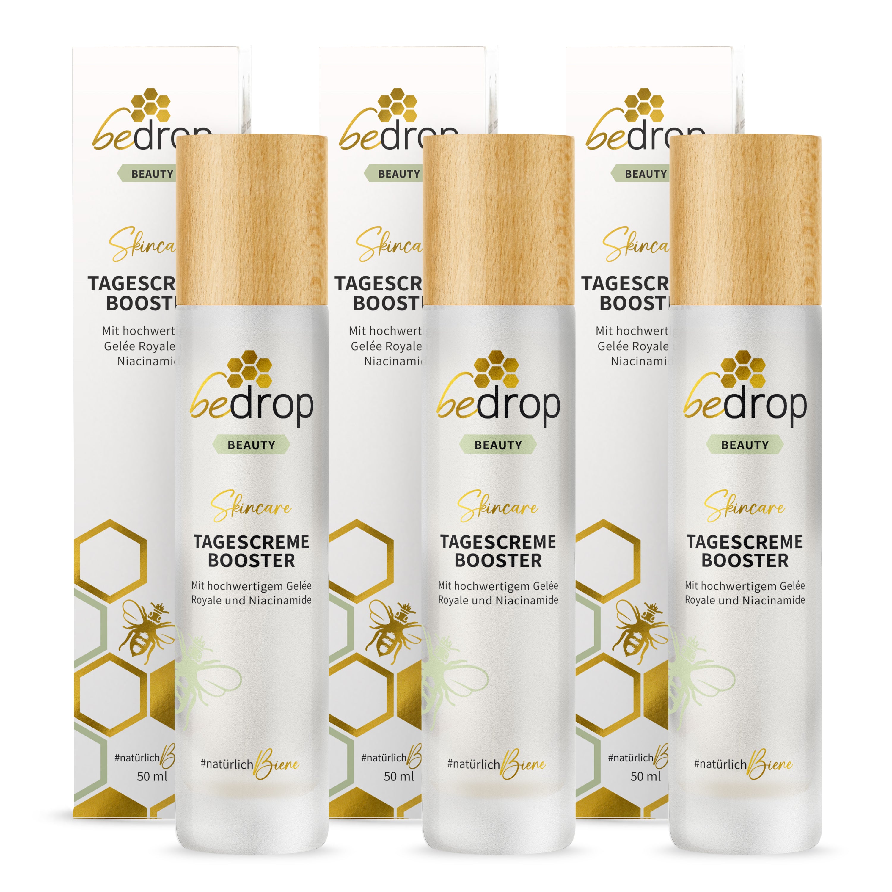 Lote: 3x DAY CREAM BOOSTER / crema facial con jalea real de alta calidad y niacinamida - 50ml
