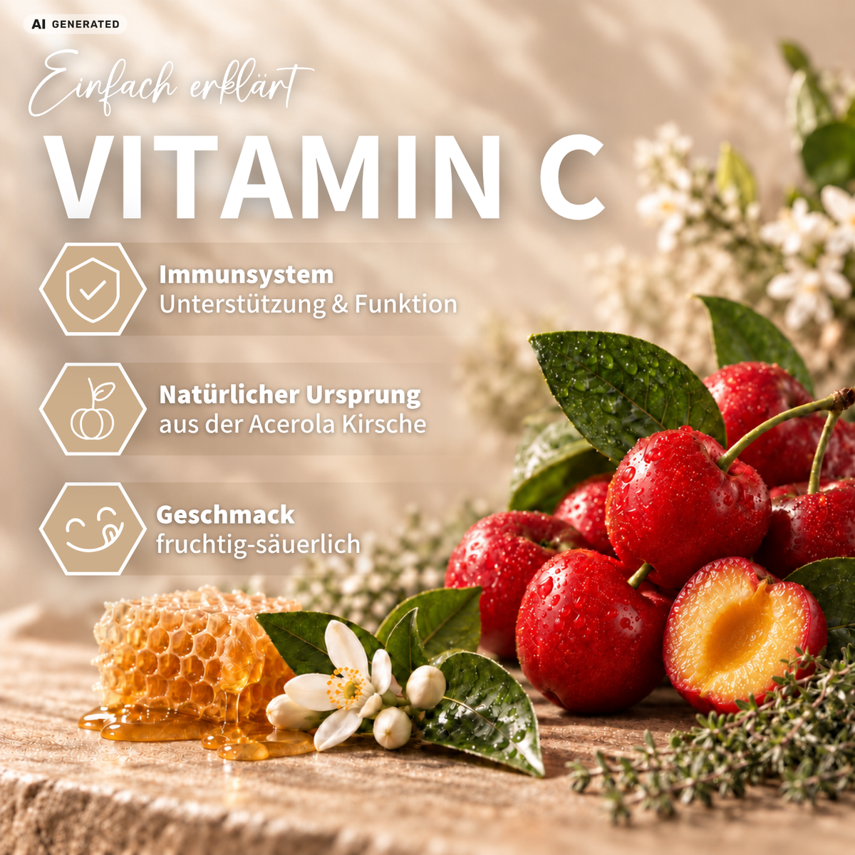 IMMUN*-BIENCHEN - Zumo afrutado y con notas herbáceas, con miel de manuka y vitamina C de acerola / 200 ml