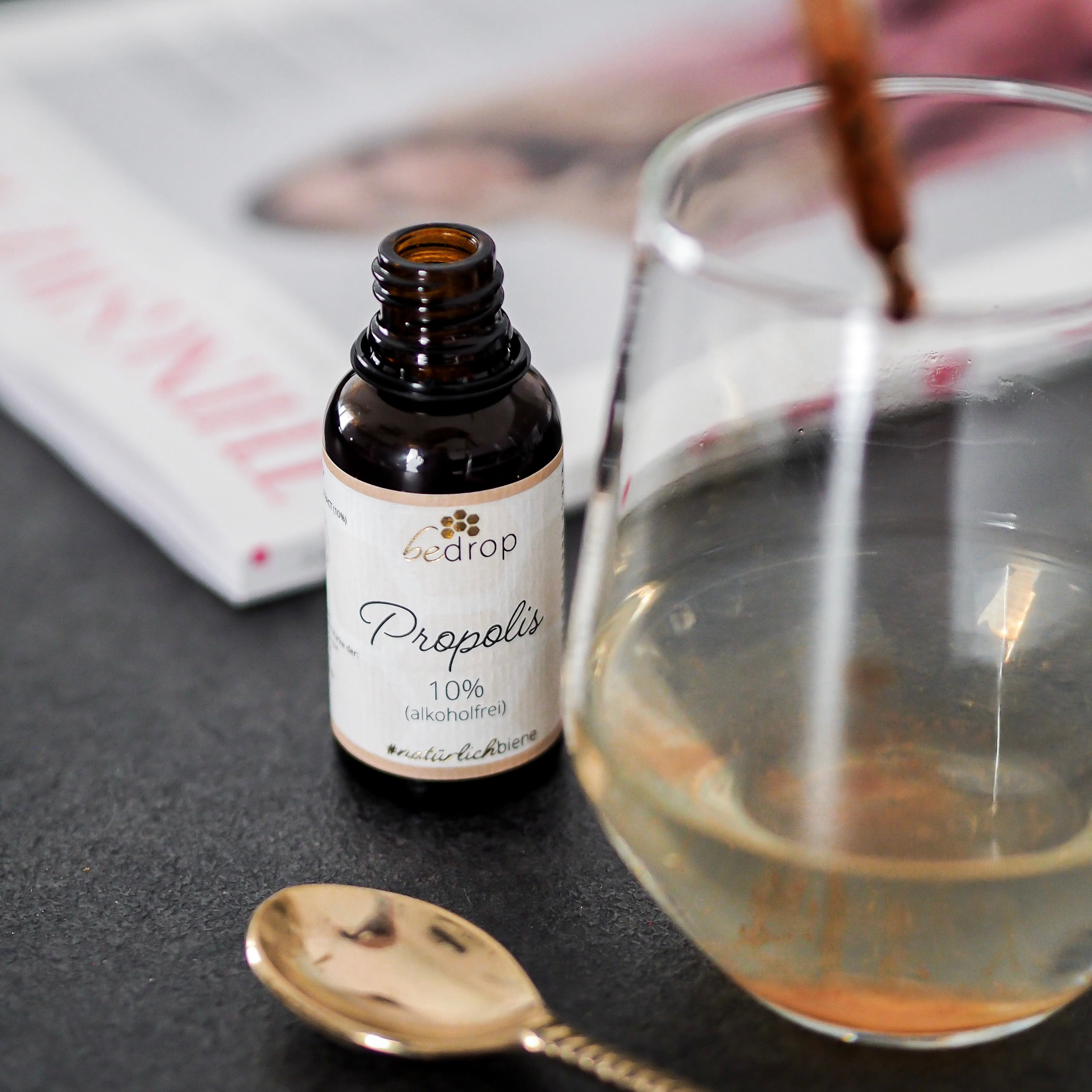 Set infancia de la abeja | polen de flores en polvo, tintura de propóleo sin alcohol 10% y miel de manuka