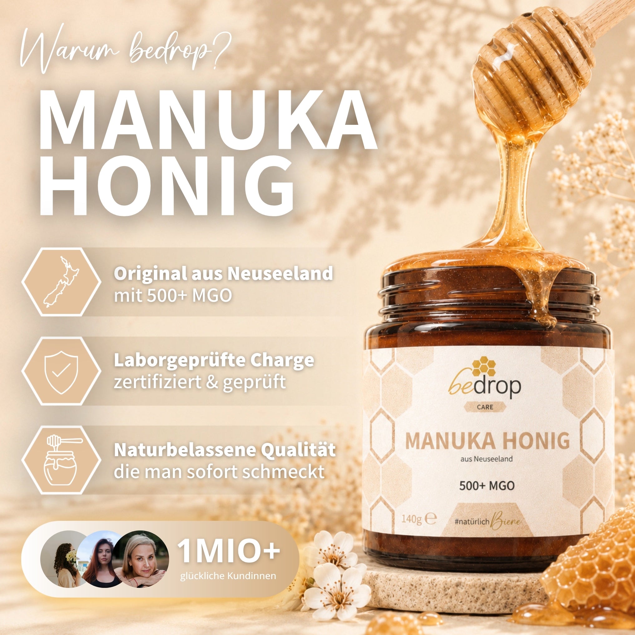 Miel de Manuka 140g con MGO 500+