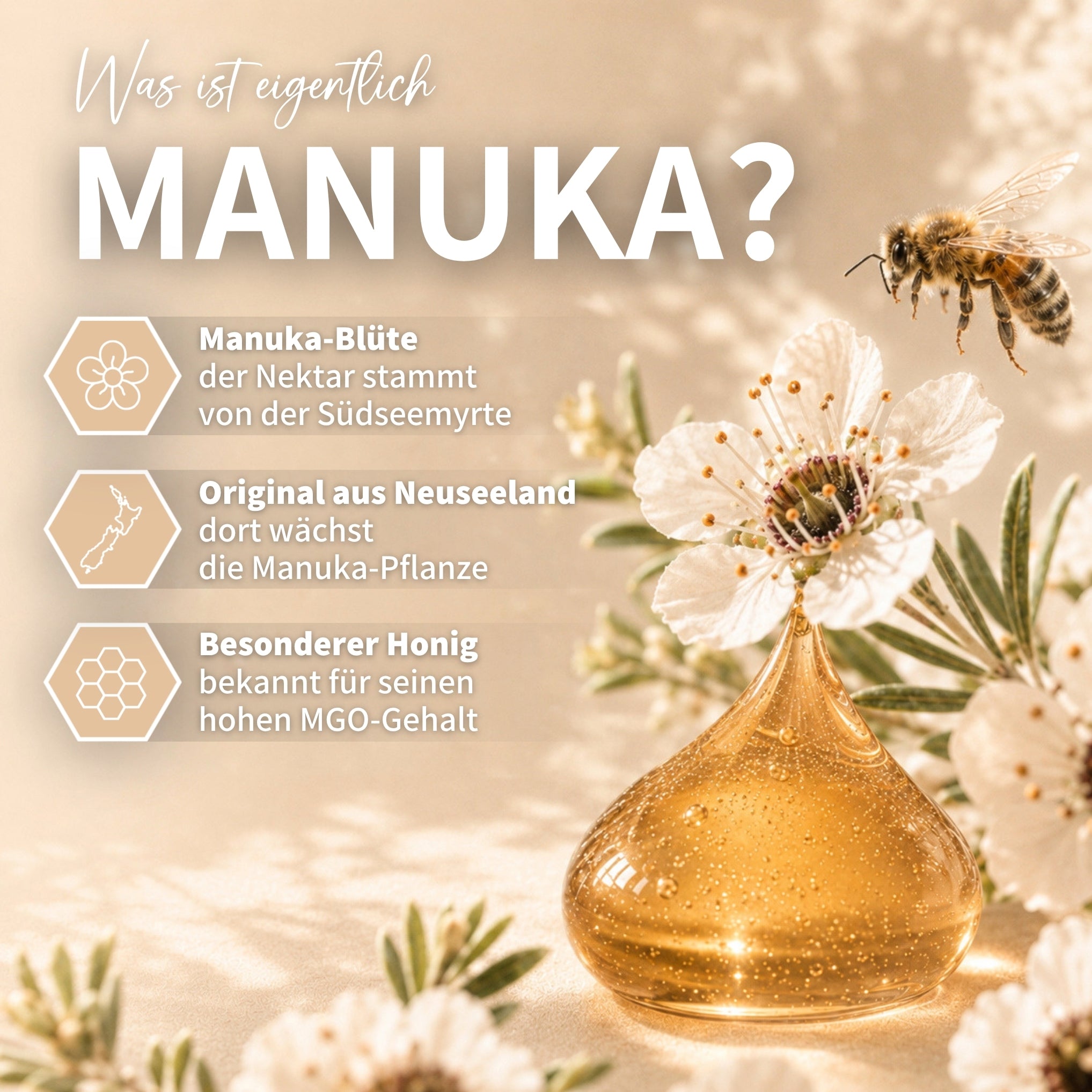 Miel de Manuka 140g con MGO 500+