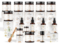 Set todo en uno | Propóleo + Jalea Real + Miel de Manuka + Crema de Abeja + Loción + Jabón + Bálsamo de Abeja + Desodorante + Champú