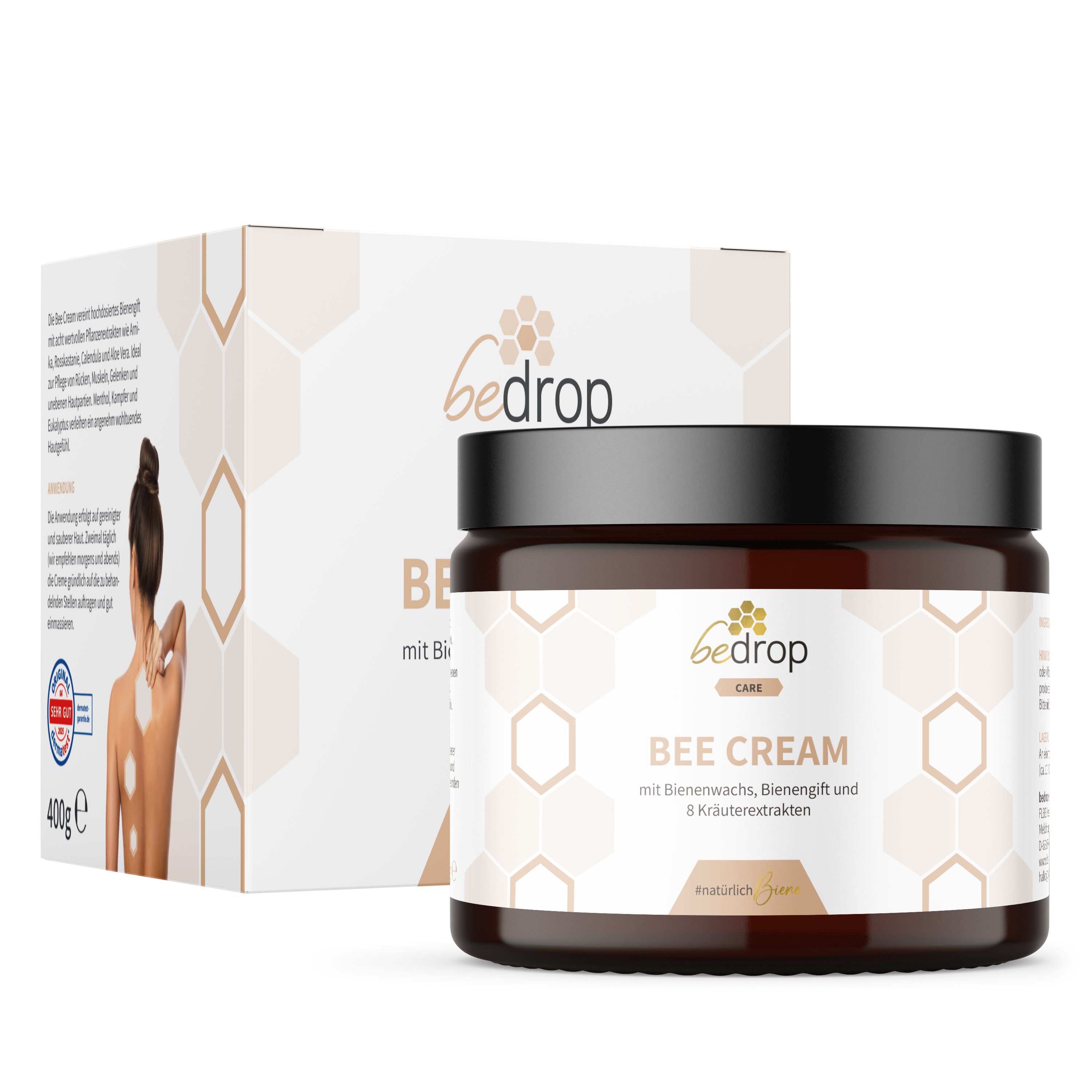 XXL Bee Cream pomada de veneno de abeja con 8 extractos de hierbas - 400g