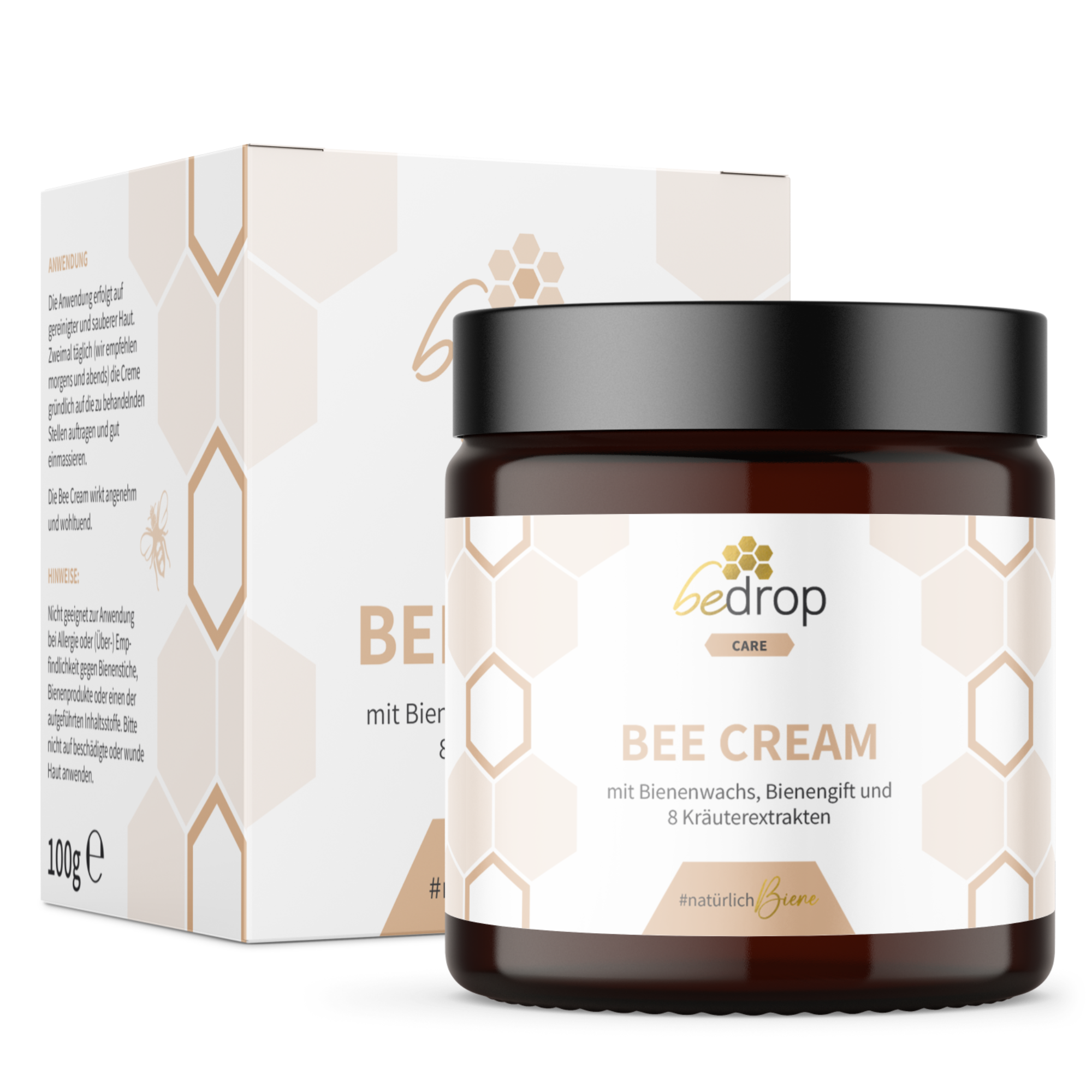 Bee Cream pomada de veneno de abeja con 8 extractos de hierbas - 100g