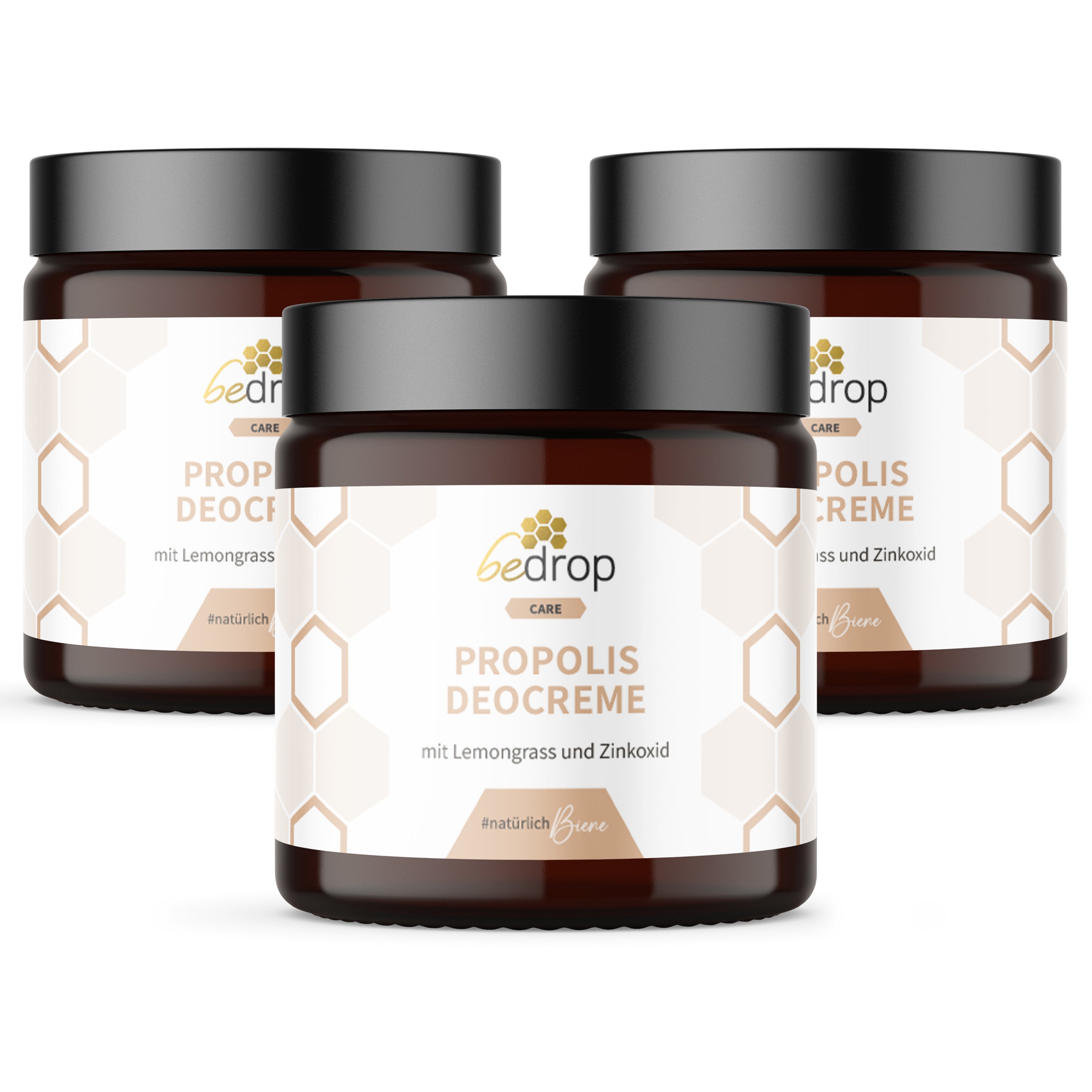 Lote: 3 desodorantes en crema con propóleo / desodorante sólido con hierba limón - 30 ml en lote de 3
