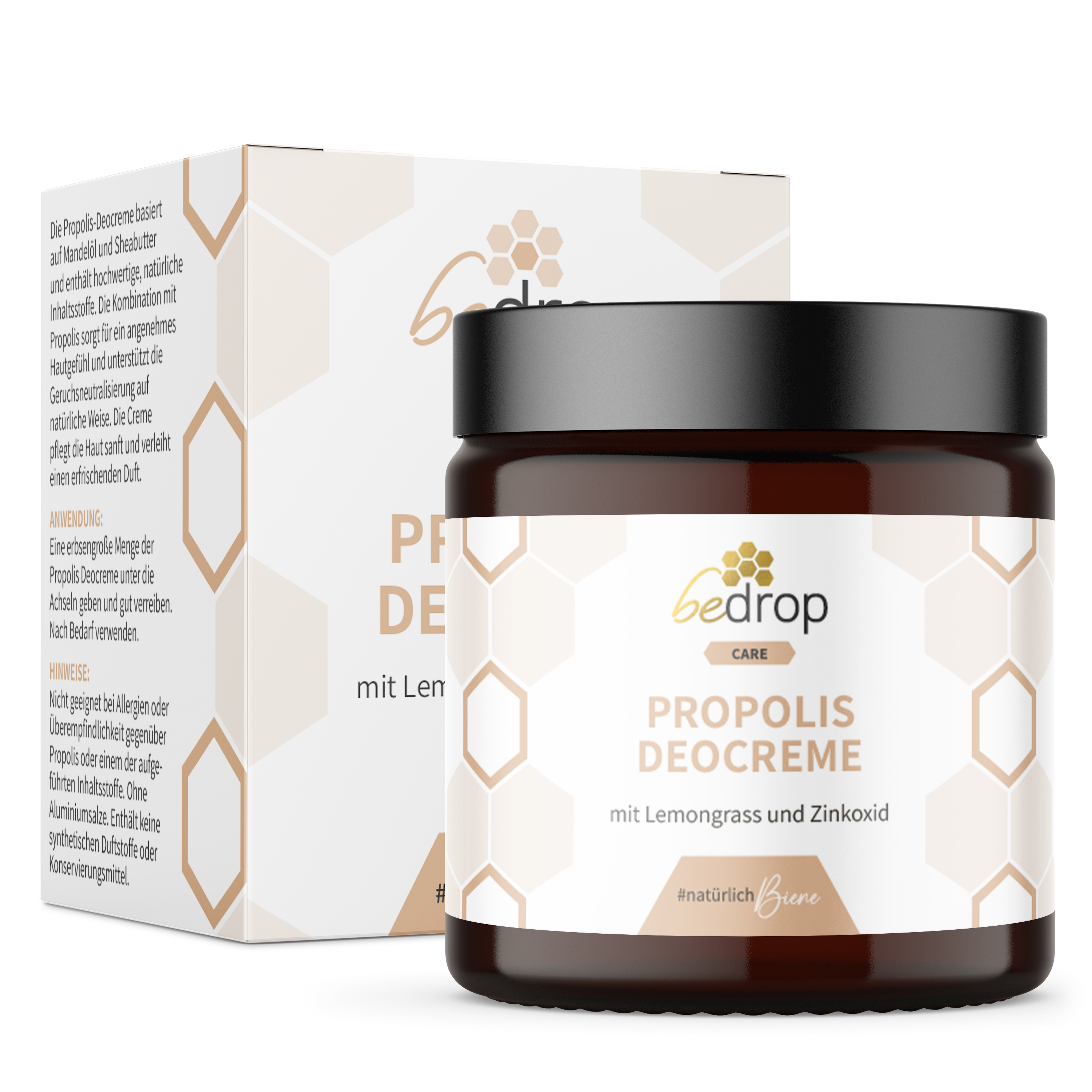 Lote: 3 desodorantes en crema con propóleo / desodorante sólido con hierba limón - 30 ml en lote de 3
