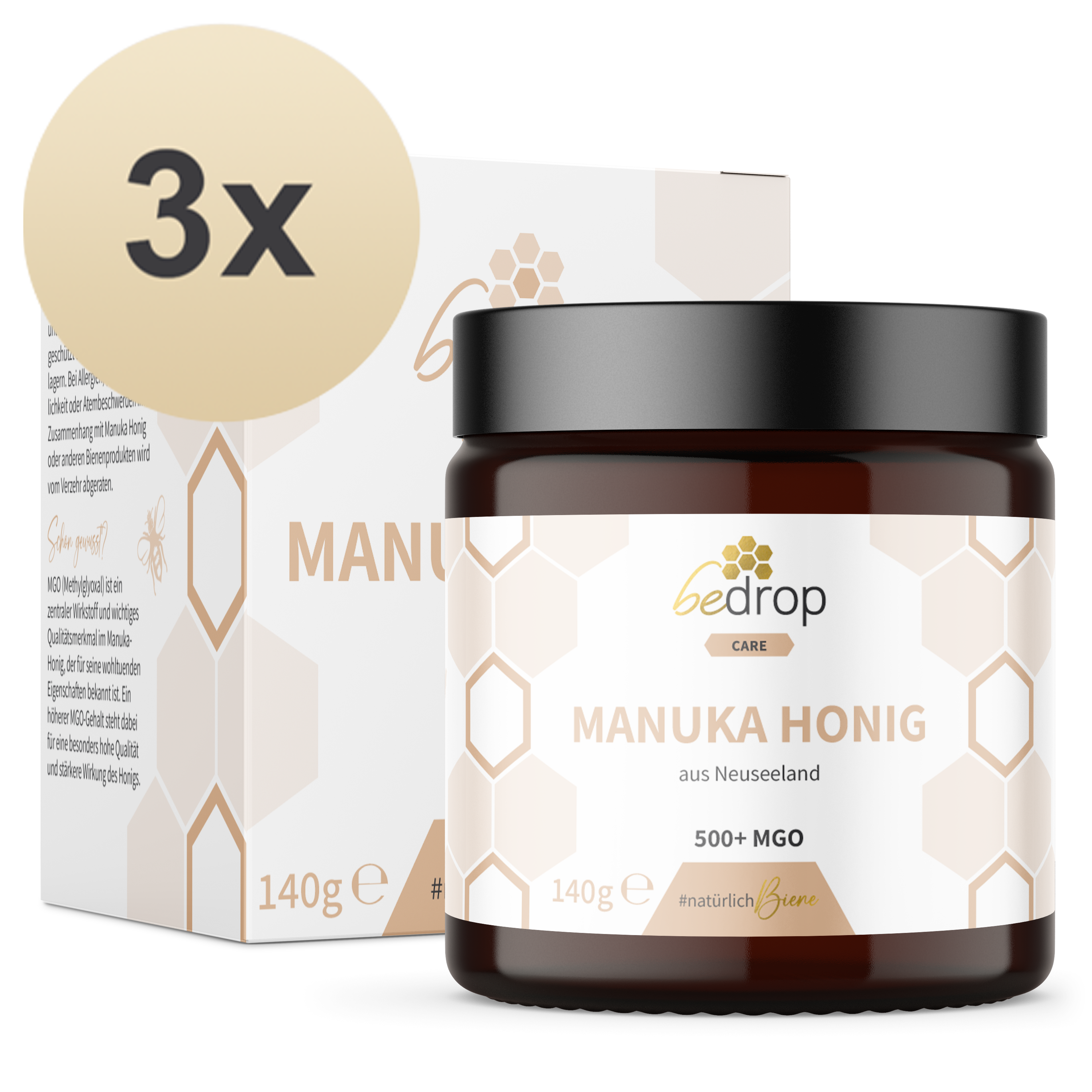 Lote de valor: 3x Miel de Manuka MGO 500+ - 140g a un precio especial