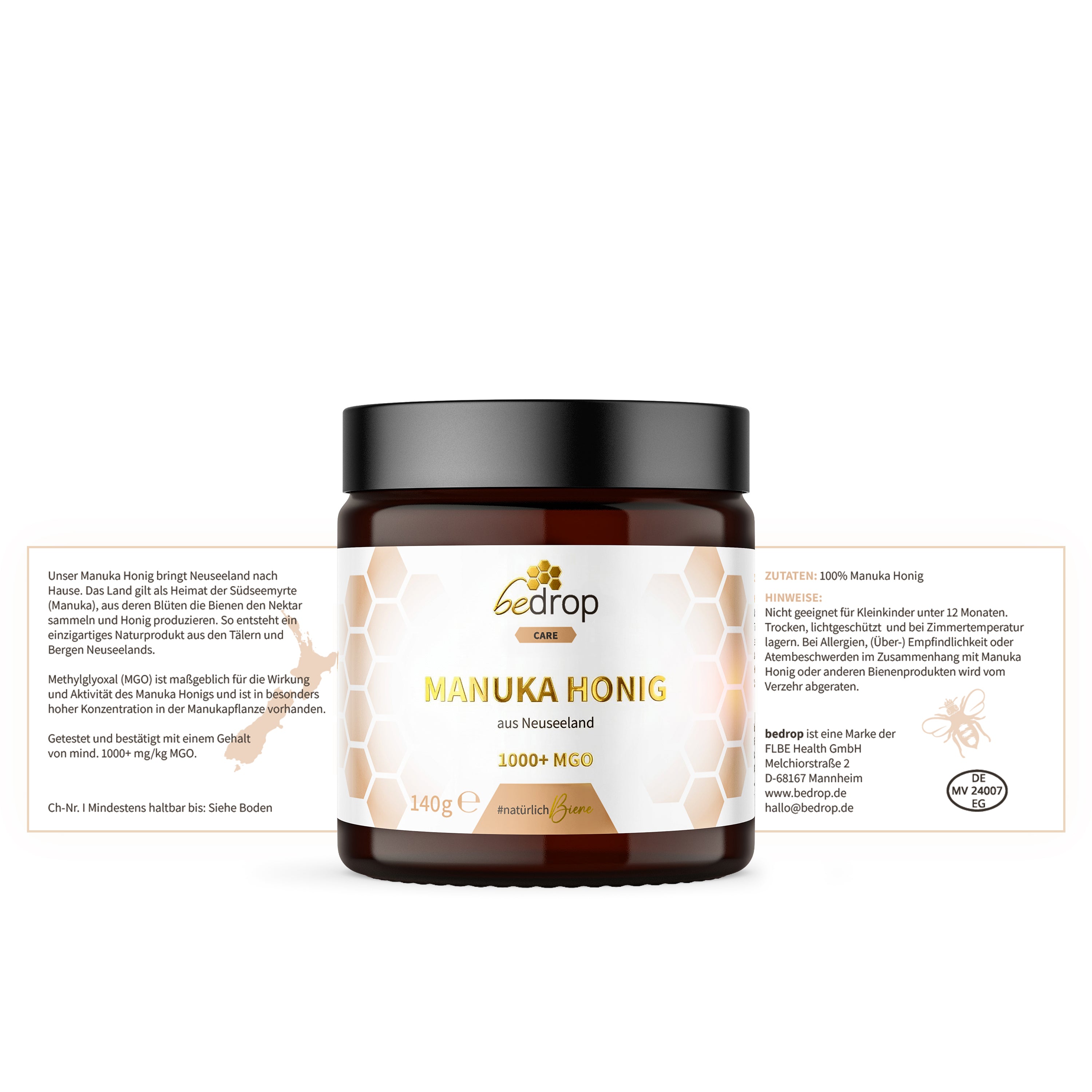 EDICIÓN LIMITADA Miel de Manuka 140g con MGO 1000+