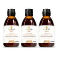 Lote: 3 jarabe Manuka Kombucha con propóleo y aroma de salvia fina - 3x 200ml