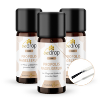 Lote: 3x suero de propóleo para uñas - cuidado de las uñas con altas dosis de propóleo y 4 aceites esenciales - 10ml