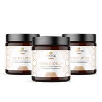 Set de valor: 3x Royale Lotion loción corporal con jalea real, manteca de karité y miel de manuka en un set de 3