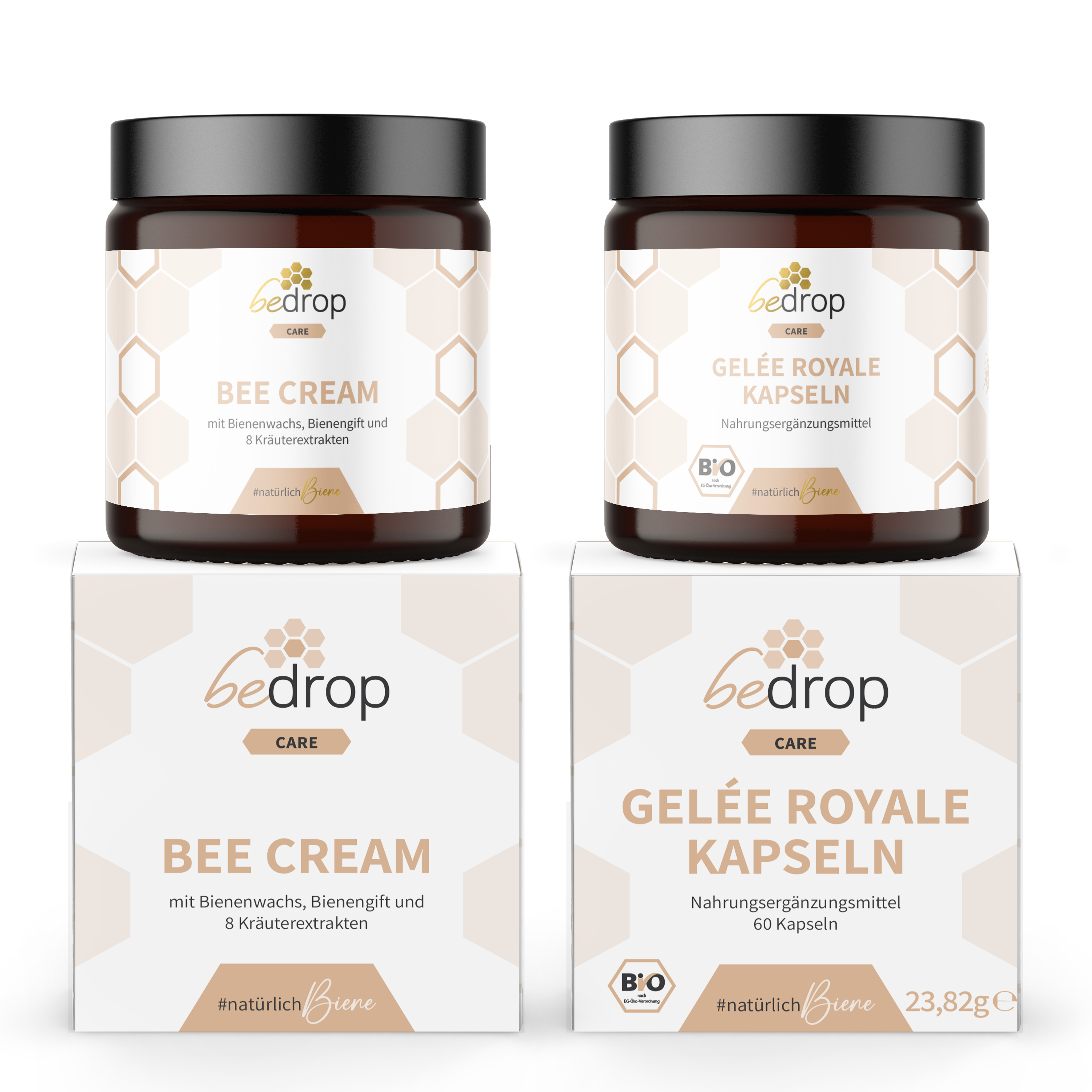 Set bienestar | Crema de abeja (pomada de veneno de abeja) + cápsulas de jalea real