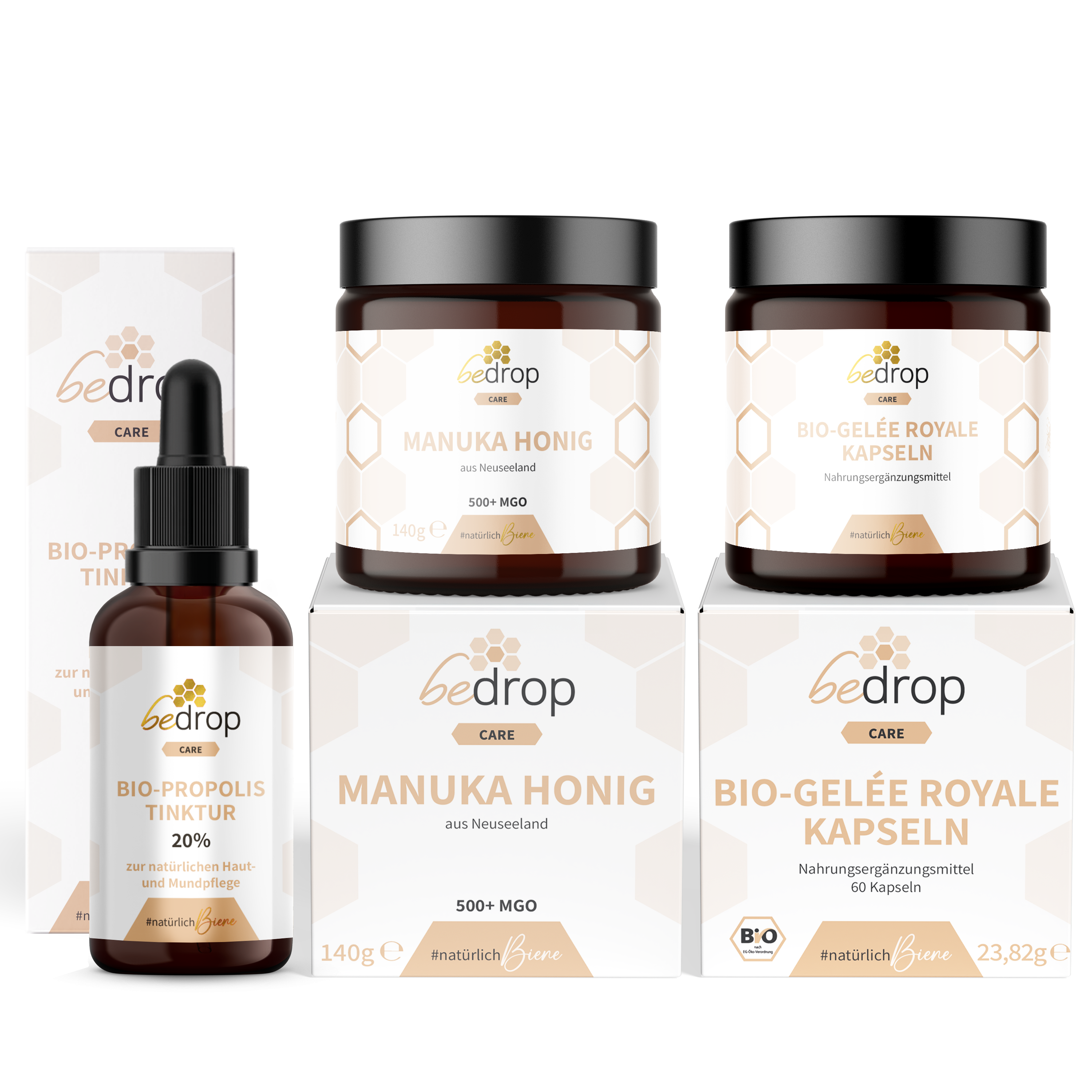 Set Stay Strong | Tintura de Propóleo, Cápsulas de Jalea Real y Miel de Manuka