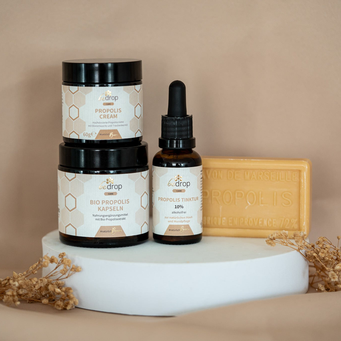 Set Derma | Tintura, jabón, cápsulas y crema de própolis | Para niños y adultos