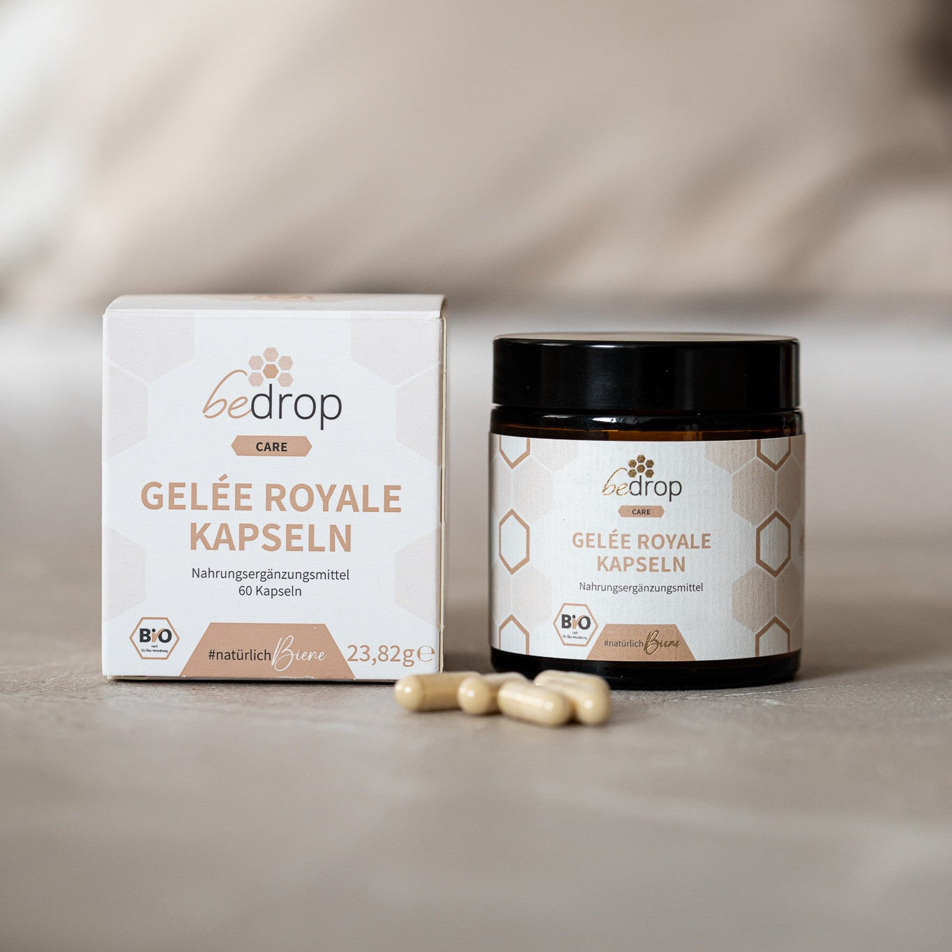 Set Bienestar (grande)| Crema de abeja (pomada de veneno de abeja) + cápsulas de jalea real + BeeBalm