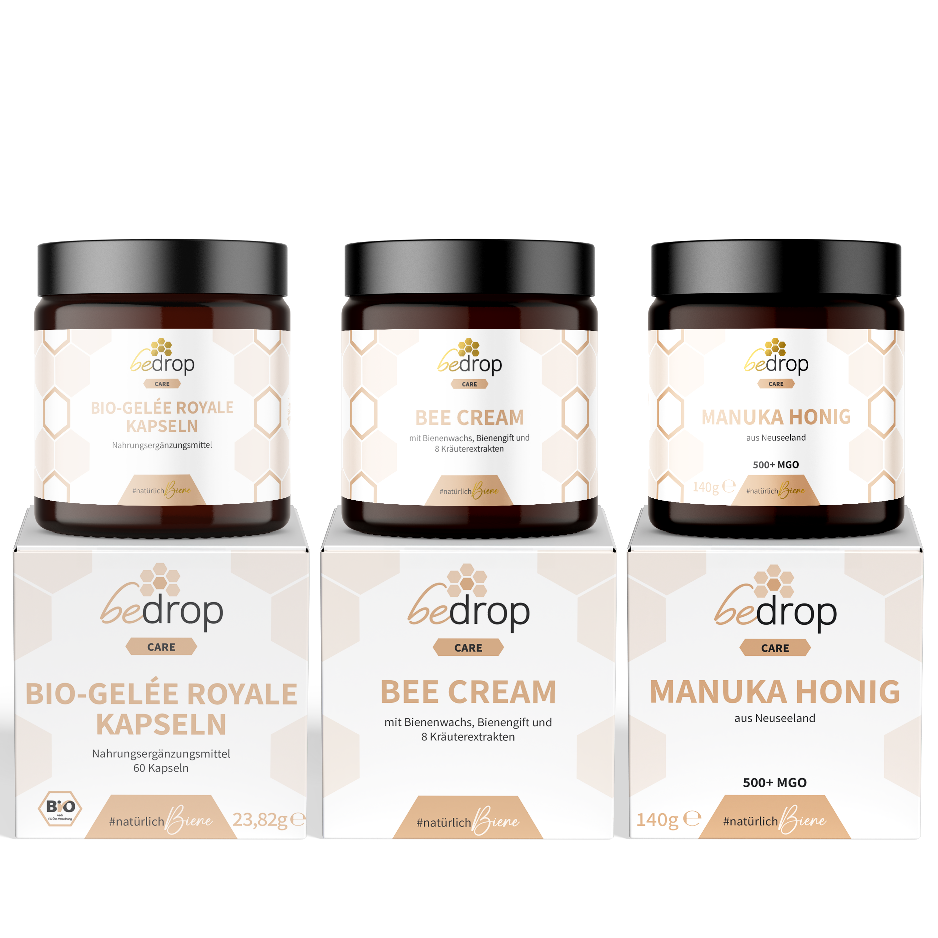 Set Pro Senior | Miel de Manuka MGO 500+, Cápsulas de Jalea Real Ecológica & Crema de Abeja