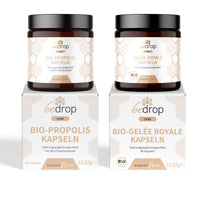 Cápsulas de propóleo y jalea real en un set | 2x 60 cápsulas (100% calidad apícola)