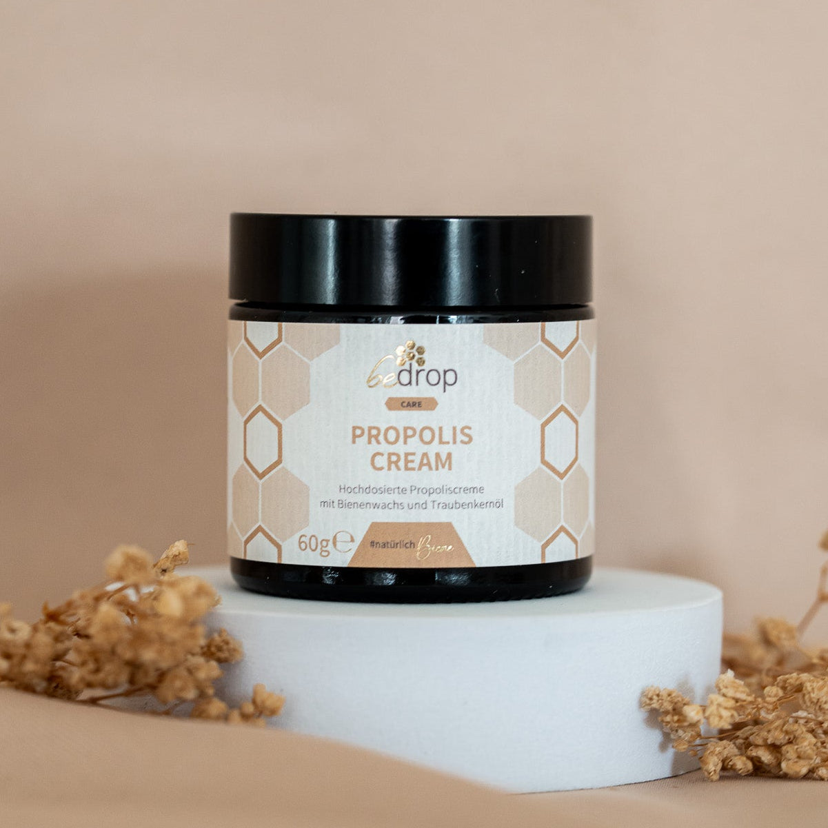 Crema de Própolis - crema de própolis de alta dosis con cera de abejas y aceite de semilla de uva - 60g