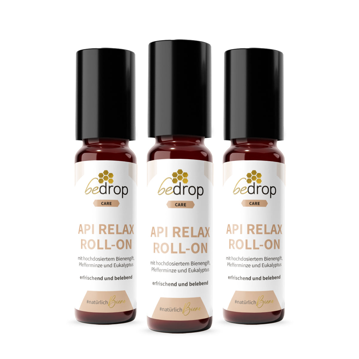 Lote: 3x Api Relax Roll-On con altas dosis de veneno de abeja, menta y eucalipto - 10ml