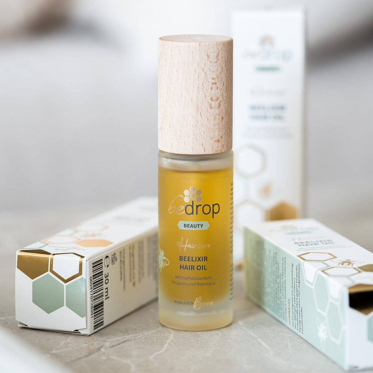 Lote: 3x BEELIXIR ACEITE CAPILAR / aceite capilar con miel de manuka, propóleo y extracto de romero - 30ml